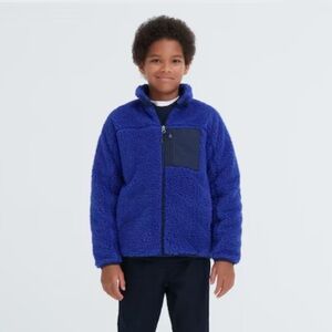 Uniqlo boys size 11-12 fleece sweater navy blue